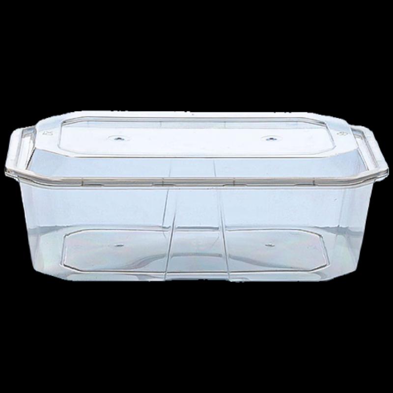 

1200ml Round Disposable Plastic Food Containers with Lids, 50-Pack