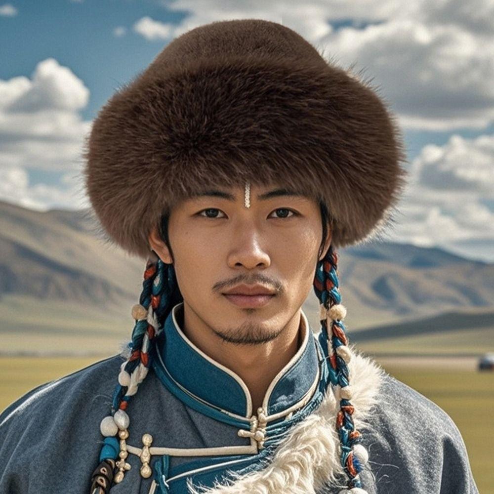 Windproof Winter Hat Imitation Mink Hair Bucket Hat New Ear Protection Cap