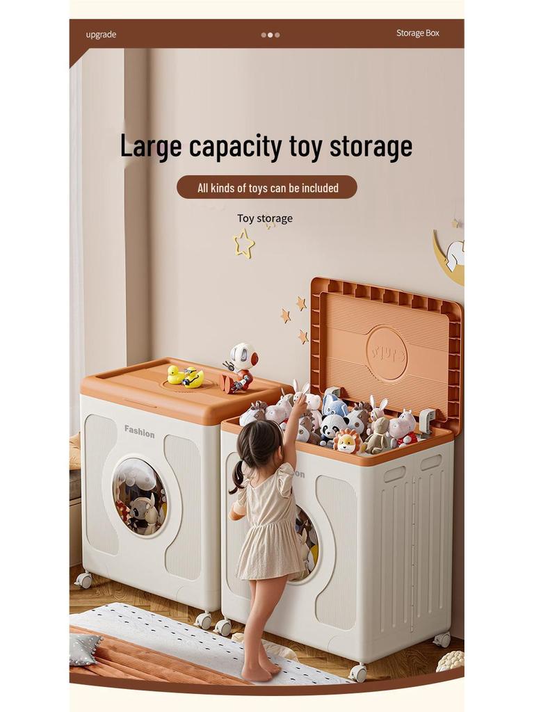 Foldable Clothes Storage Box with Wheels - Large Capacity Flip-Top Organizer for Bedroom Quilts