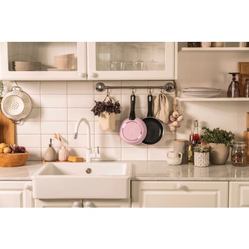 Ballarini Caprera Frying Pan, 20cm, Pink, Made in Italy, Induction Compatible, Ceramic Coating, [Official Japanese Product] CAPRERA Z1025-113