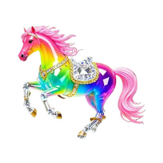 2D Flaches Pferd Auto Hängeornament Acryl Pferd Rückspiegel Anhänger Feiertag Winter Hängezubehör für Weihnachtsbaum Auto Innenraum Wand Fenster