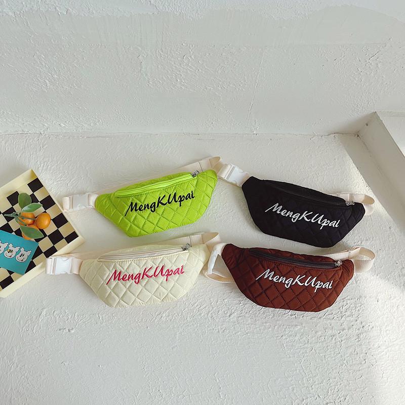 Trendy And Stylish Kids Canvas Waist Bag For Boys And Girls With Alphabet Design In Modern Colors