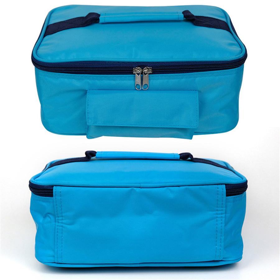 

Драйв Пикник Кемпинг Автомобиль Портативная Электрическая Мини-духовка Подогрев Горячей Еды Бенто Сумка-тоут Синий