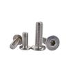 Yigu 304 Stainless Steel Flat Head Hex Socket Screws - M2 to M8 Button Head Machine Screws