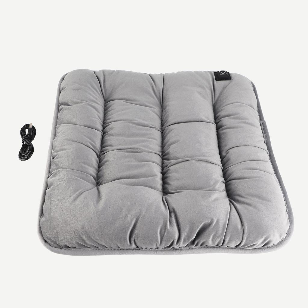 Heated Seat Cushion DC5V 2A 3 Levels Temperature Control Fast Heating Multiple Protection USB Heated Seat Pads Grey
