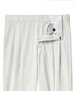 Musinsa Standard Real Wide Belted Slacks [Cream]
