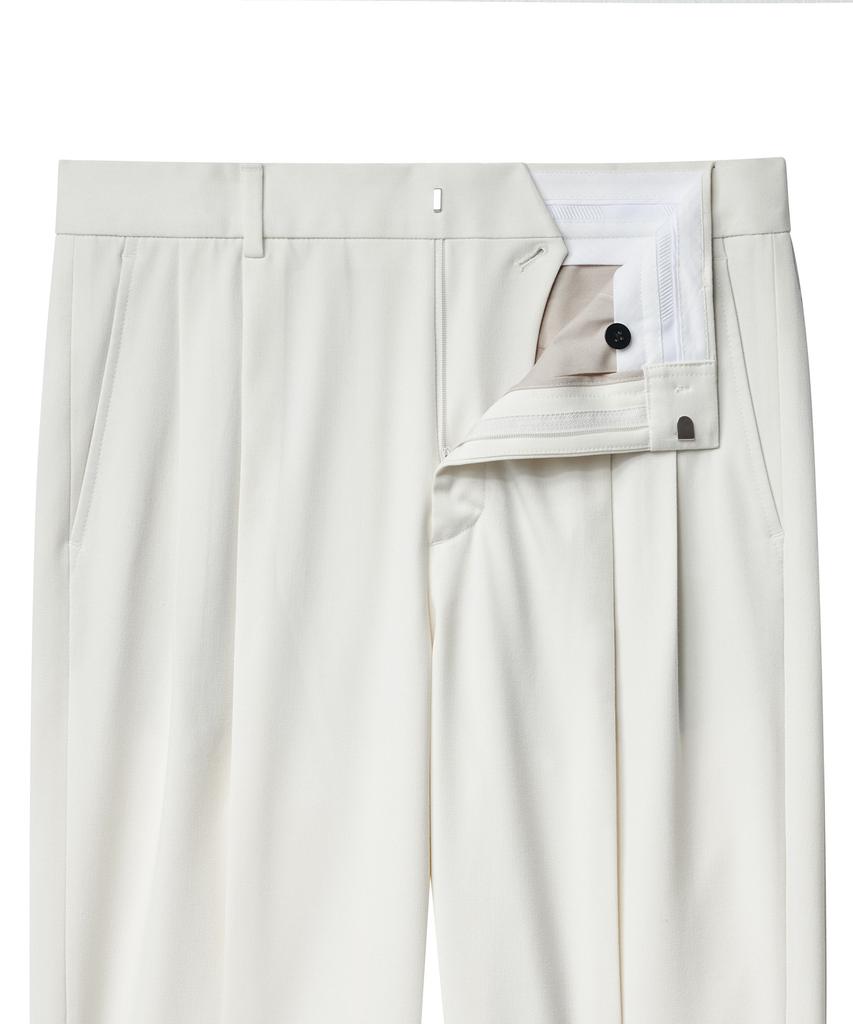 Musinsa Standard Real Wide Belted Slacks [Cream]