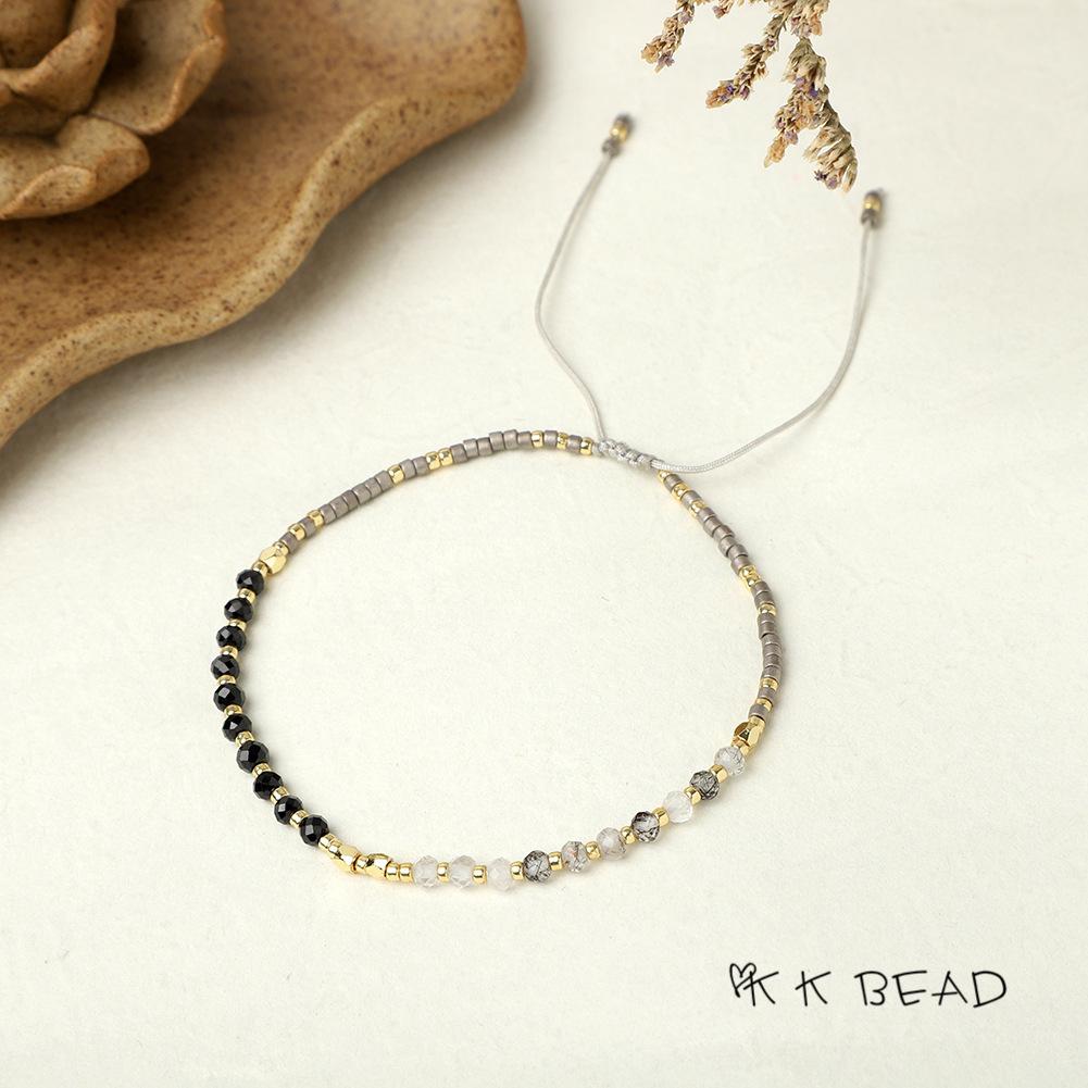 

Браслет ручной работы из рисовых бусин Богемный браслет