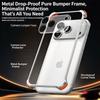 Luxury Metal Aluminum Alloy Frame Lens Protective Phone Case For iPhone 17 16 15 14 13 Pro Max Silicone Lining Shockproof Bumper
