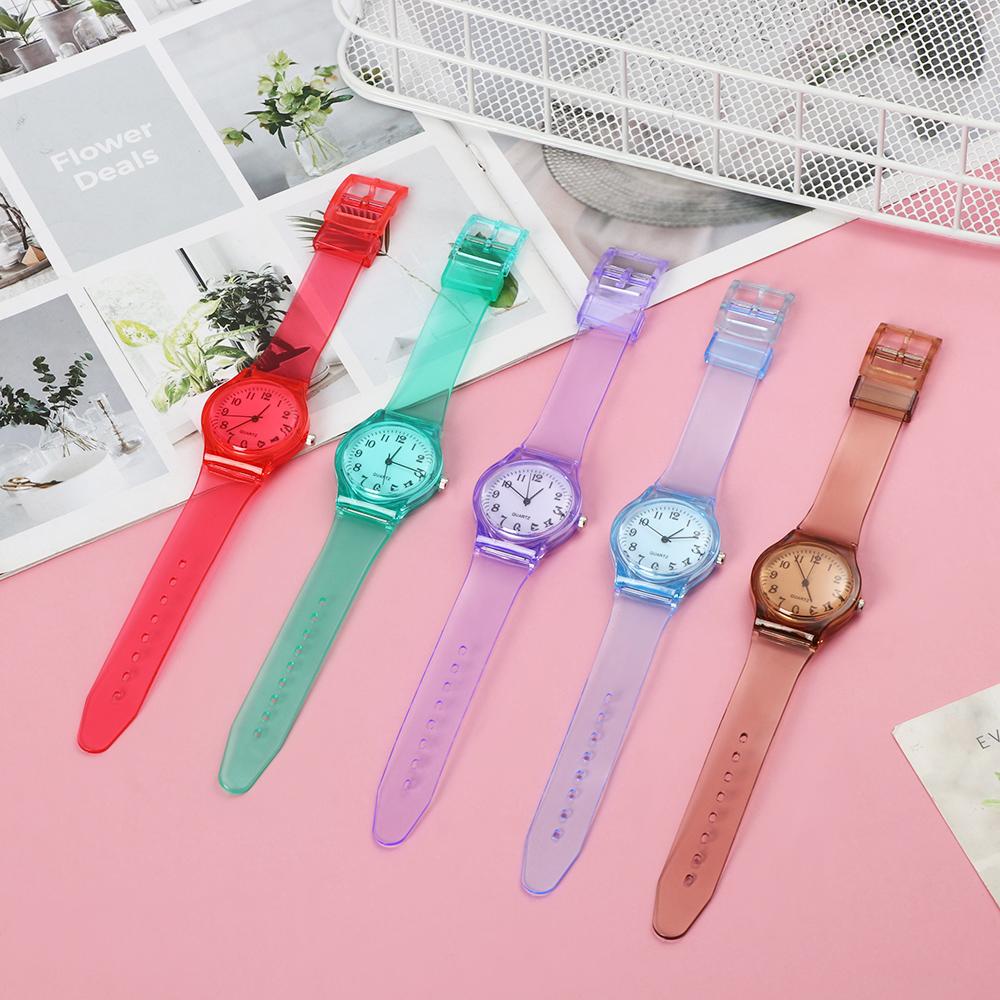 Practical Gifts Women Jelly Quartz Watch Silicone Wristwatch Candy Wrist Watch Student Clock