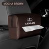 PU Leather Car Tissue Box Facial Tissue Storage Bag For Lexus FSPORT LBX NX RX 350h 450h ES UX 300e GS IS LS LX CT LC RC GX460