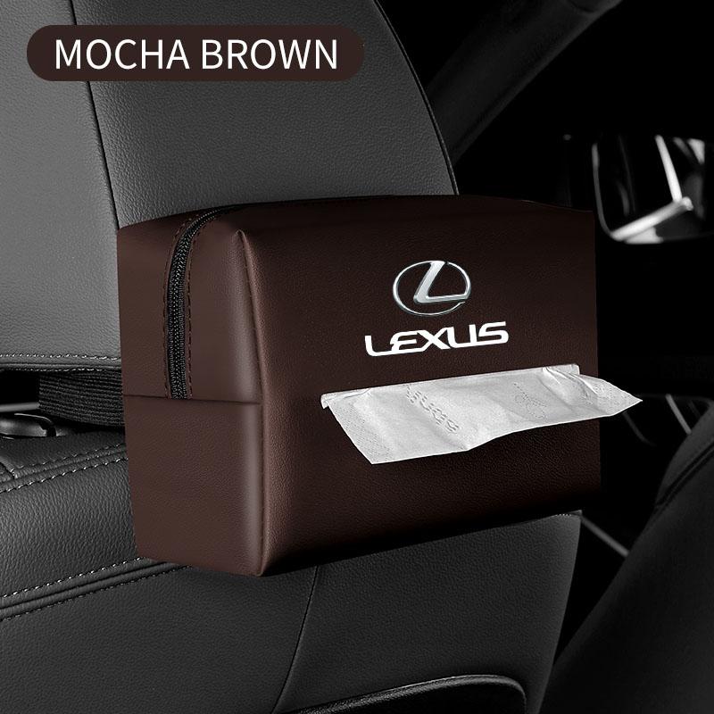 PU Leather Car Tissue Box Facial Tissue Storage Bag For Lexus FSPORT LBX NX RX 350h 450h ES UX 300e GS IS LS LX CT LC RC GX460