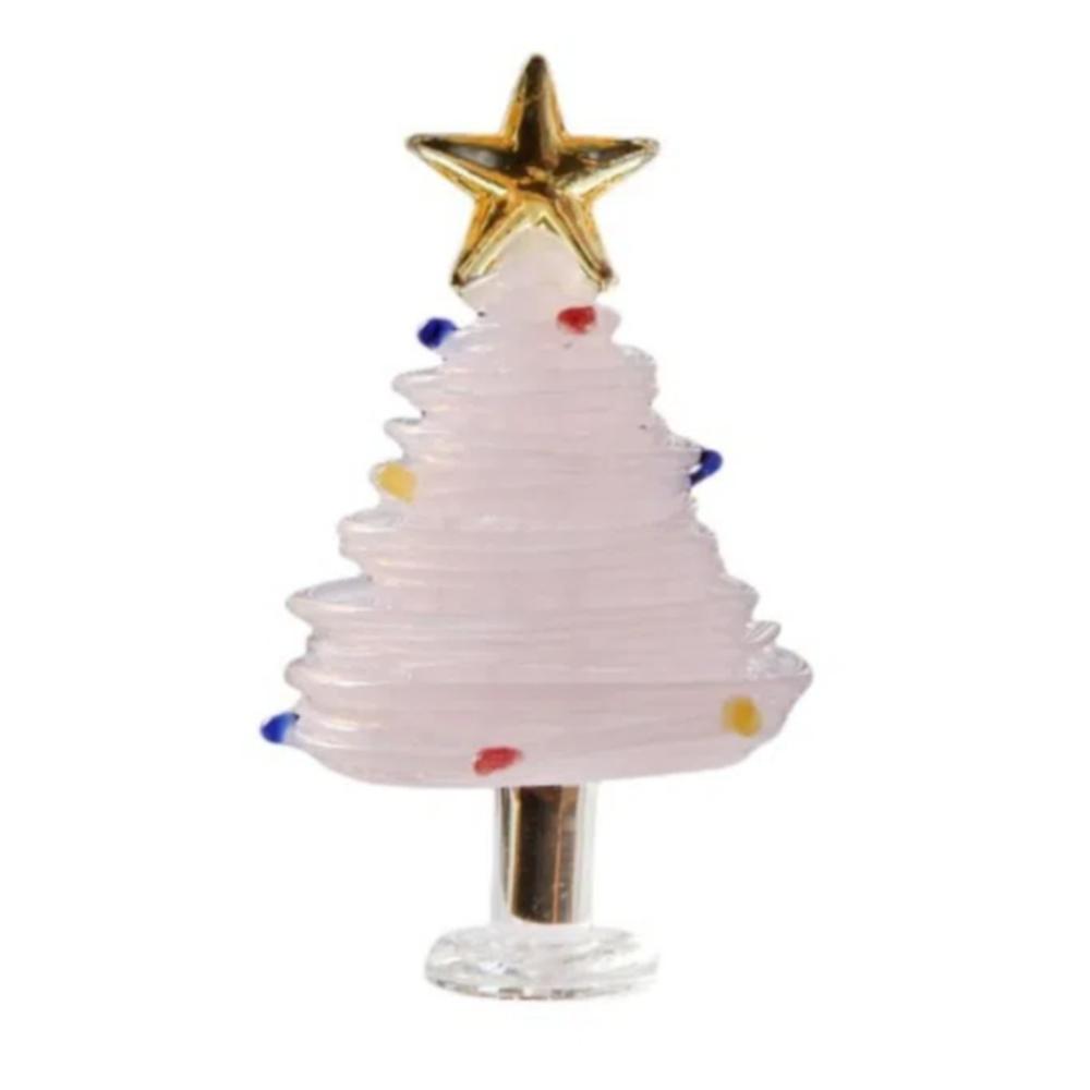 

Домашний декор Хрустальная Рождественская елка Ручная работа Рождественское украшение Фигурки Рождественской елки Миниатюра розовый