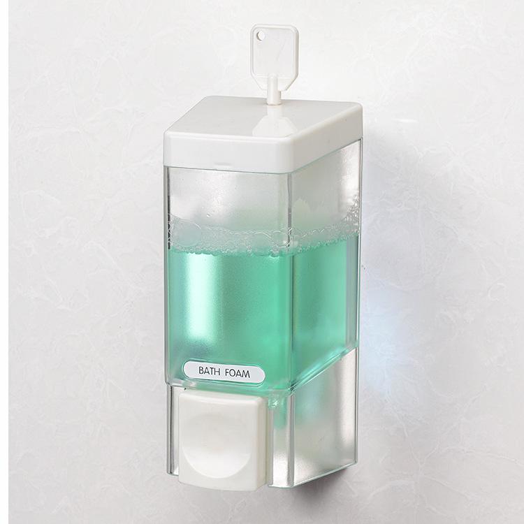 Wall Mount Manual Modern Soap Dispenser 250ML Refillable Bathroom Sink Organizer Durable ABS Plastic Rust-Proof Home Hotel белый