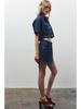 Spring 2025 Women's High-Waist Slim Denim Set with Pocket Embellished Shirt