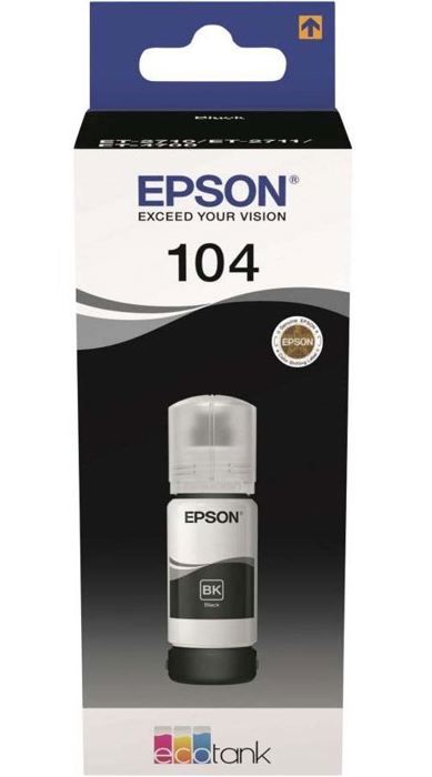 EPSON Epson EcoTank 104 Ink Refill Kit - Black - Inkjet - 4500 Pages - 1 Unit(s) (C13T00P140)