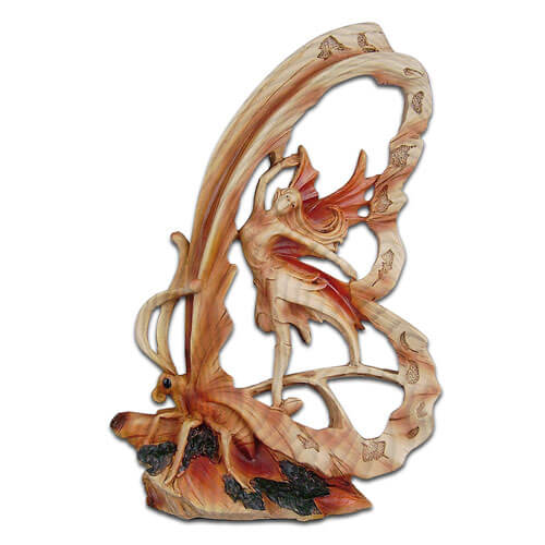 Moonlight Magic Fairy & Butterfly Sml Resin Plq (Design III)