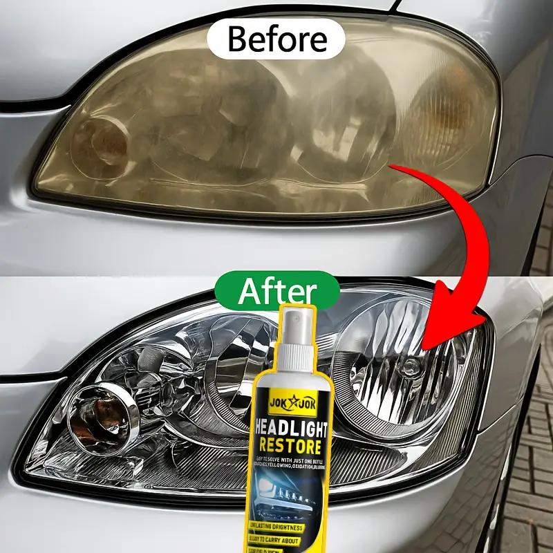 Advanced Ceramic Headlight Restoration Spray,RemovesYellowing&Oxidation,Restores Clarity,Long-LastingProtection,Essential Car Ca