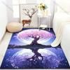 Mond- und Kirschblütenbaum-Muster Teppich Wohnzimmer Schlafzimmer Büro Großflächiger Teppich Computerzimmer Spielzimmer Dekorative Matte Geschenk
