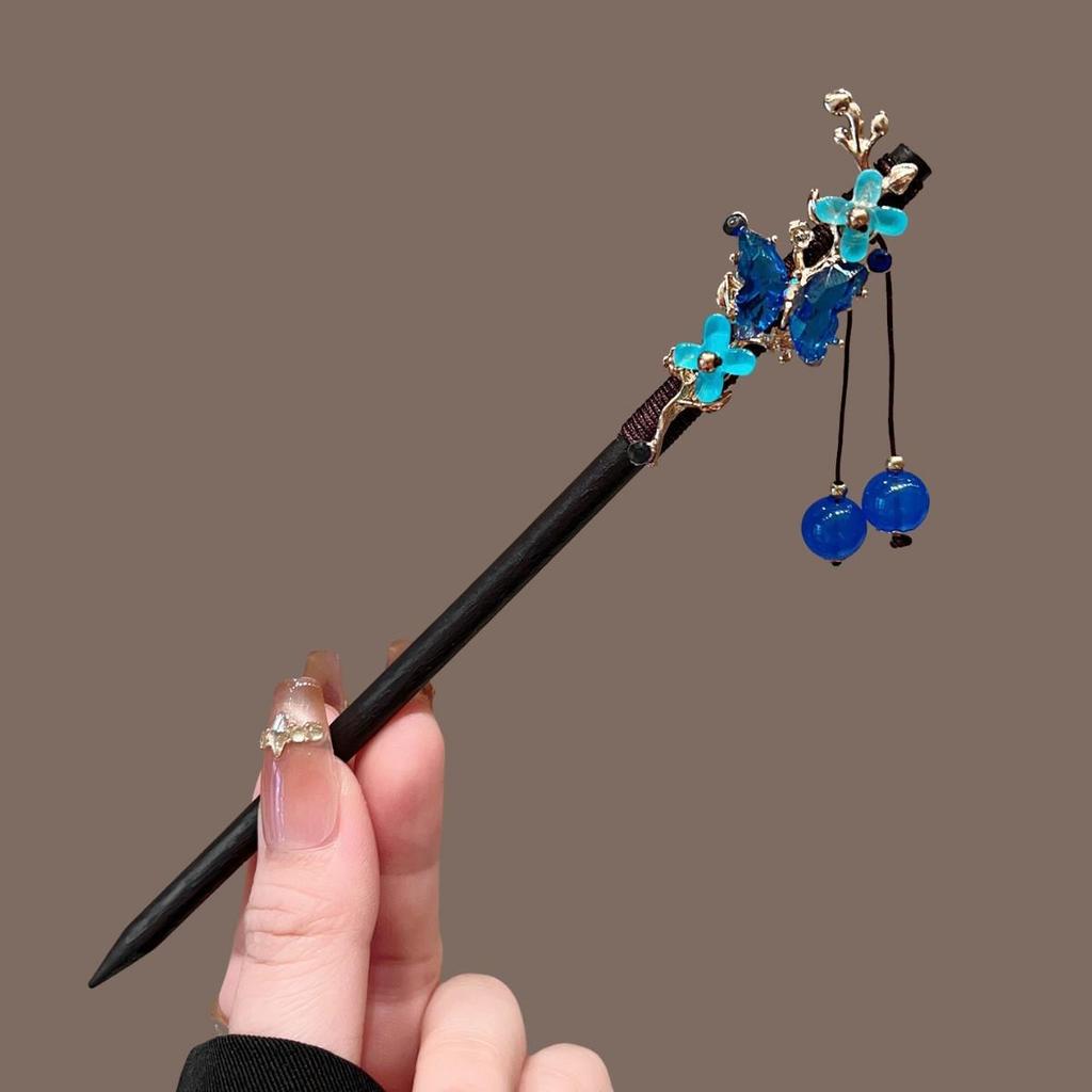 2026 Retro Tassel Wood Hairpin for Hanfu & Qipao