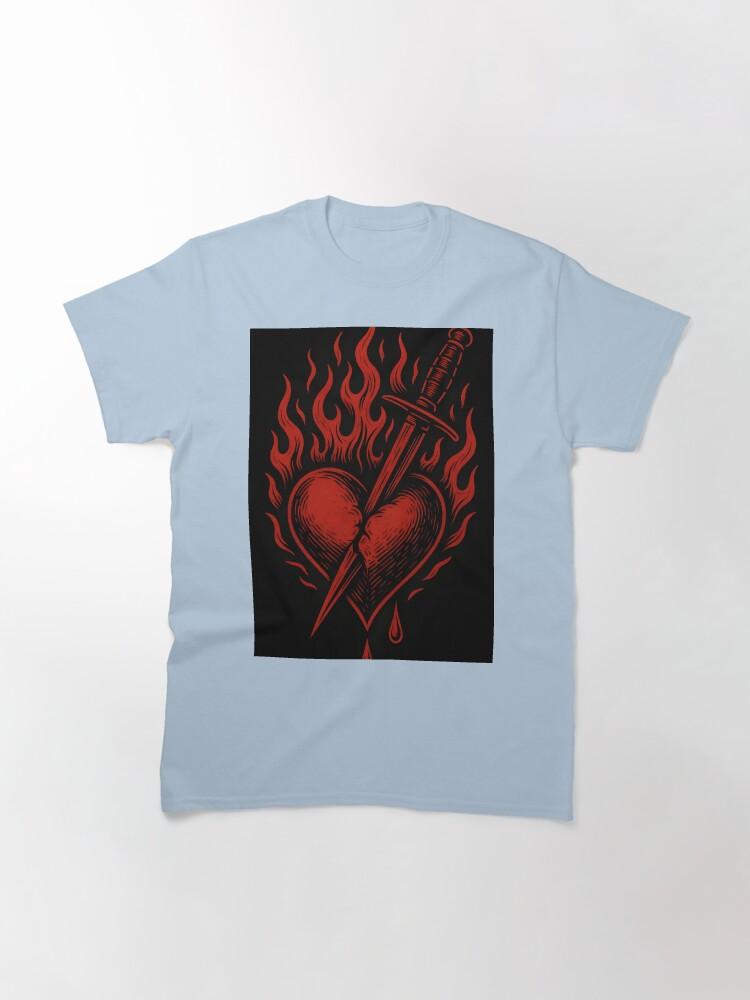 Heart In Flames and Chains Classic T-Shirt