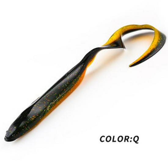 BEARKING Soft Bait Eel Lure with Lead Head Hook, 15cm/20cm for Long Cast Sea Fishing (L45L46)