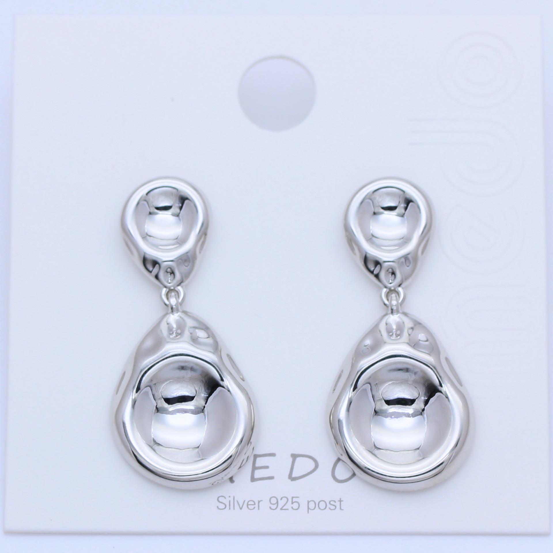 

S925 Silver Needle Minimalist Geometric Dangle Earrings - Glossy, Fashionable, Luxurious, Real Gold Color Retention.