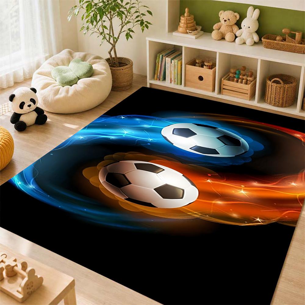 Football Game Patterned Rug Allseason Carpet For Bathroom Kitchen Home Decor New Year Gift