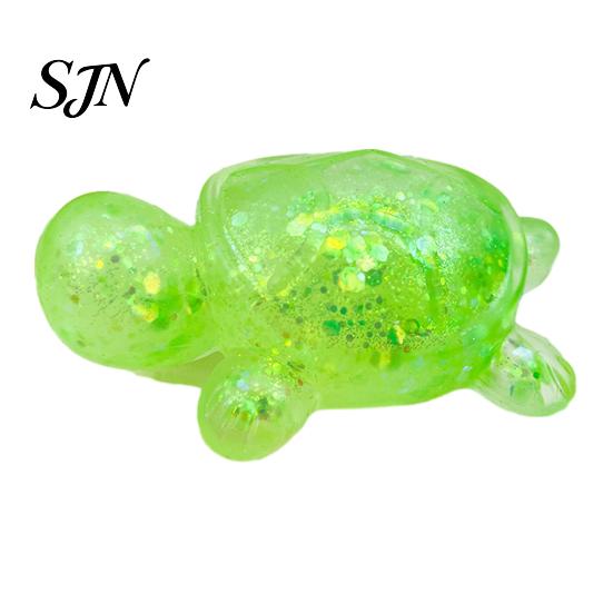 Soft TPR Stress Ball Glitter Cartoon Animal Sensory Fidget Toy for Adults Kids Cute Pig Duck Touch Turtle Squeeze Relief Easter Basket Stuffer Holiday