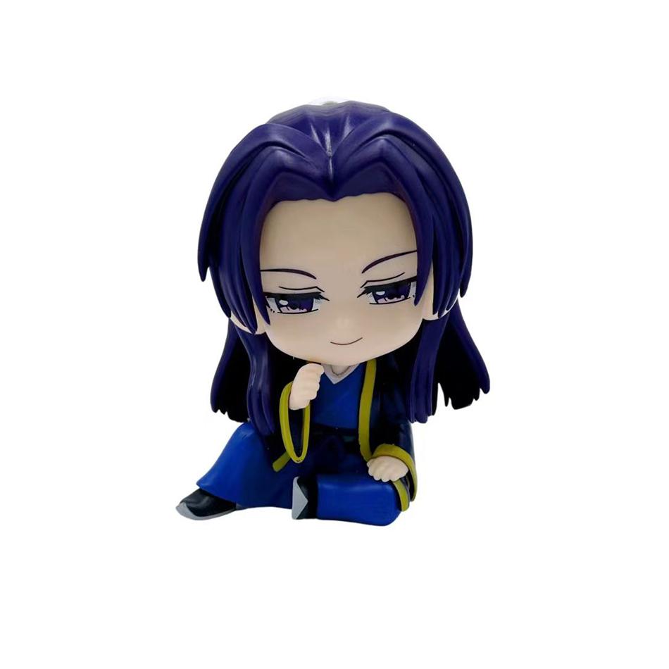 4 Piezas Q-Mini Las Crónicas del Boticario Maomao Jinshi Mini Figura Periféricos de Anime Kawaii Juguetes Sentados Adornos de Escritorio Coche Modelo Regalo