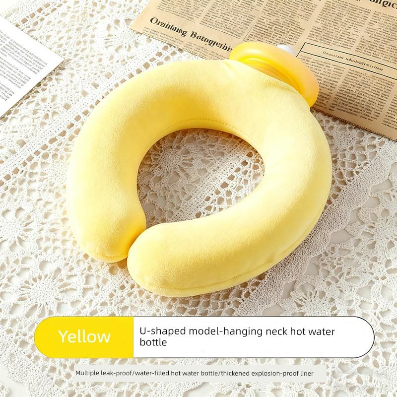 U-Shaped Hot Water Bottle, Thickened Explosion-Proof Shoulder and Neck Warmer for Office Use, Neck Protection Against Cold, Winter Hot Compress Water