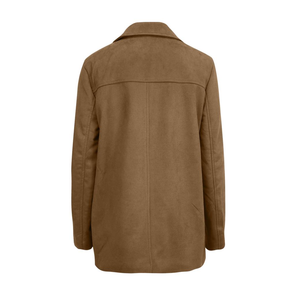 Women's Fashionable And Elegant Retro Loose Pocket Long-Sleeved Coat