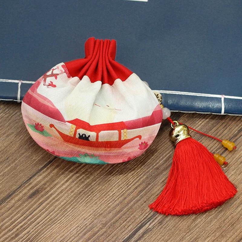 Dragon Boat Festival Sachet Perfume Bag Bag Small Pendant Blessing Pouch Accessories Carry Creative Archaistic Tassel Silk Bag Cloth Bag