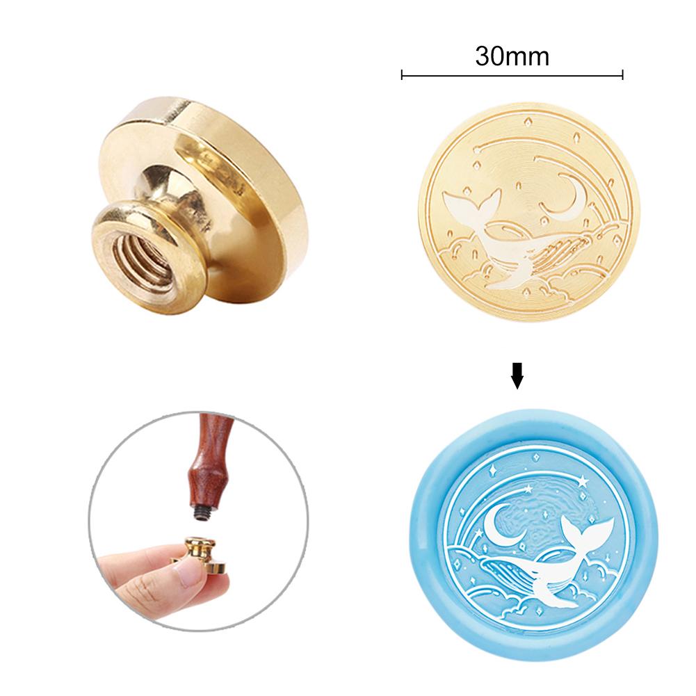 Blue Whale Wax Seal Stamps Fire Lacquer Dolphin Sealing Stamp Head For Scrapbooking Cards Wedding Invitation Decoration