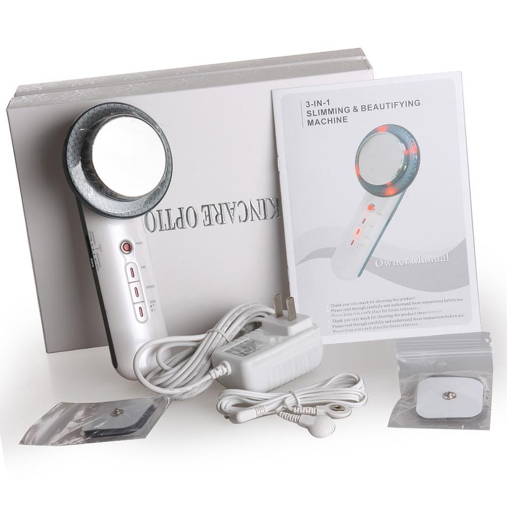 3-In-1 Multifunctional Handheld Ultrasonic Massager Infrared Slimming Beauty Apparatus Face Skin Care