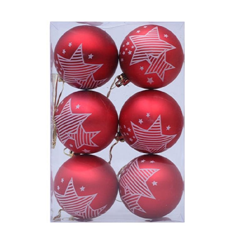 6 шт. Рождественские шары для елки, свадьбы, зимнего праздника, центральные украшения, ударопрочные рождественские шары, подвесные украшения