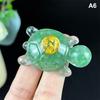 Money Turtle Statue Wealth-Attracting Feng Shui Good Luck Charm Crystal Resin Decorative Turtle Ornament Home Office Decor