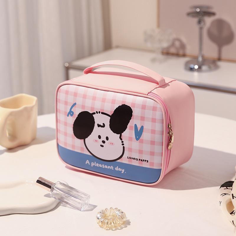 

Large Skincare & Makeup Handbag with Cute Print розовый