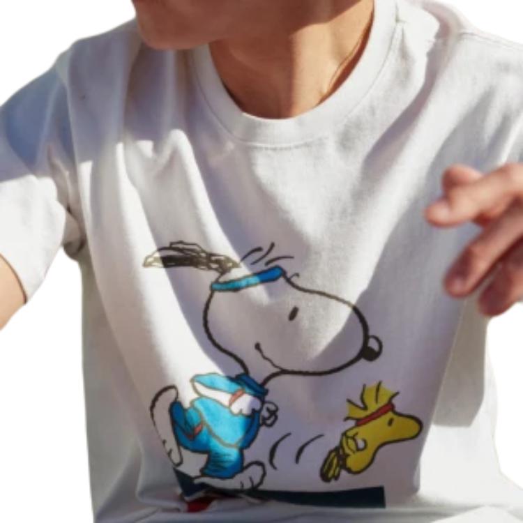 Colaboração Levis X Peanuts Moda Casual Padrão de Desenho Animado Camiseta de Manga Curta Tops Unissex 16143-0080