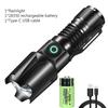 Powerful P50 LED Telescopic Zoom Flashlight USB Rechargeable Lantern Solar Charging Hat Clip Camping Hiking Emergency Torch