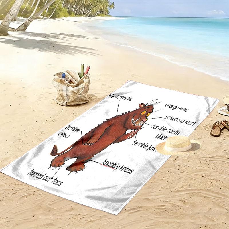 The Gruffalo poster Beach Towel, Large Soft Quick Dry Towel for Beach Camping Swimming