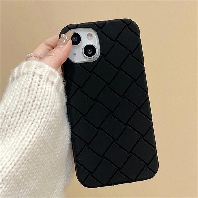 

Корейский милый силиконовый чехол с плетеной текстурой для Iphone 14 13 12 11 Pro Max X Xr 7 8 Plus Se простой противоударный мягкий чехол Funda For iPhone 13