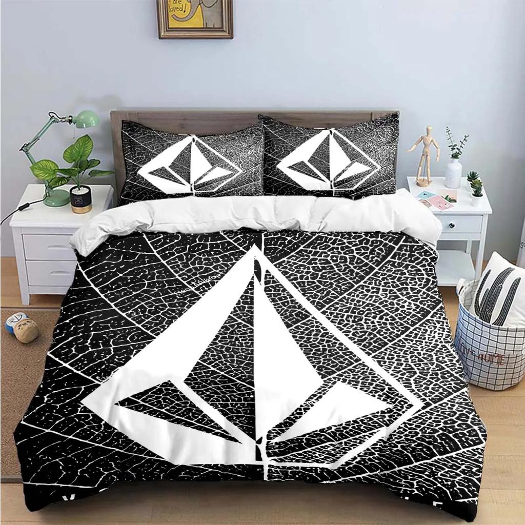 Fashion Exquisite V-Volcom Print Bedding Sets Exquisite Bed Supplies Set Duvet Cover Bed Comforter Set Bedding Set Luxury  Gift
