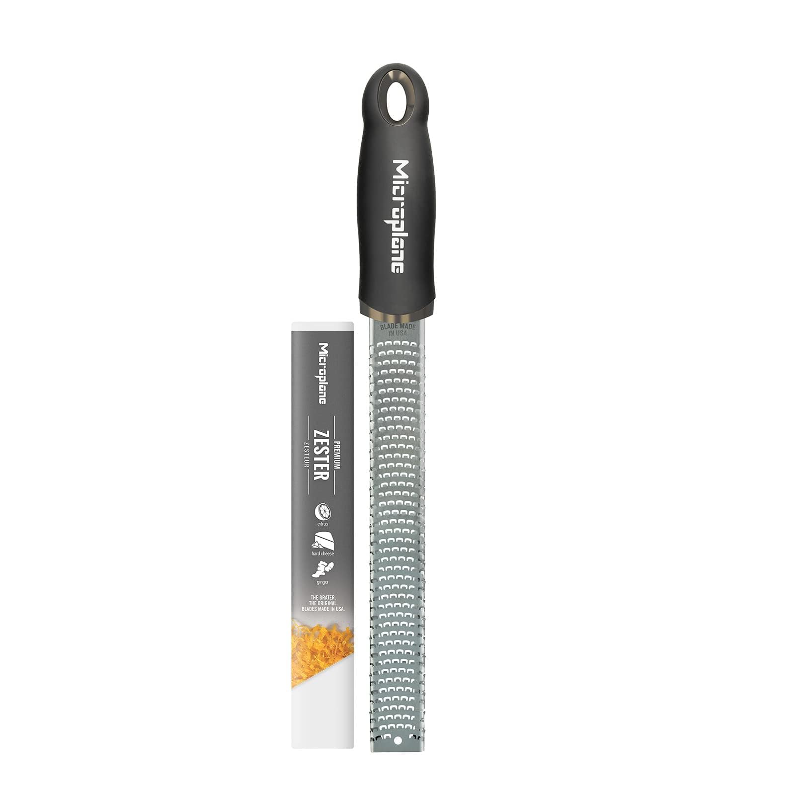 Терка Microplane [Официально импортирована/В комплекте оригинальные рецепты/Используется профессиональными поварами] Серия Premium Цедра/Терка для сыра, имбиря, чеснока,