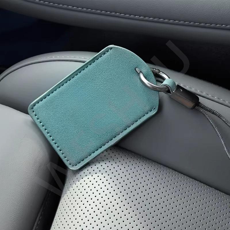 Pour Mg Im6 Zhiji Ls7 Ls6 Clé Intelligente de Voiture Housse de Clé Housse Protectrice à Induction Sac en Cuir Boucle Pour Im Accessoires Intérieurs black