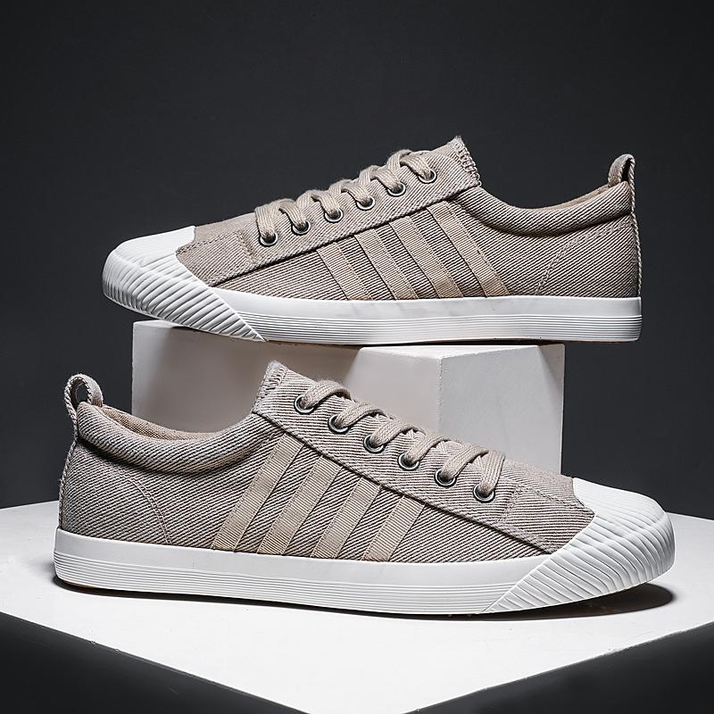 Мужская всесезонная парусиновая вулканизированная повседневная обувь в стиле ретро — фото 10