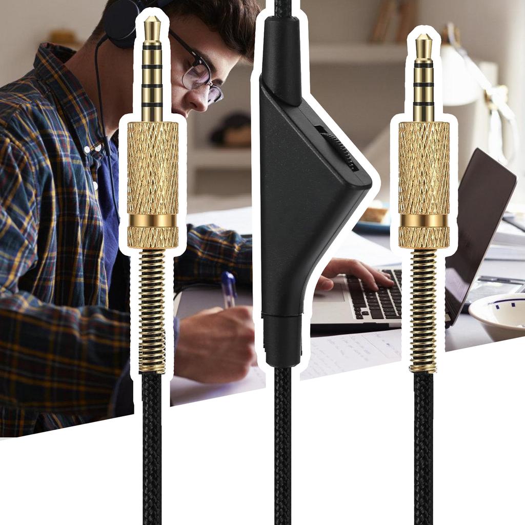 3.5mm Replacement Audio Cable for Astro A10 Headphones Cord with High Fidelity Sound Wire Daily Use Easy Installation