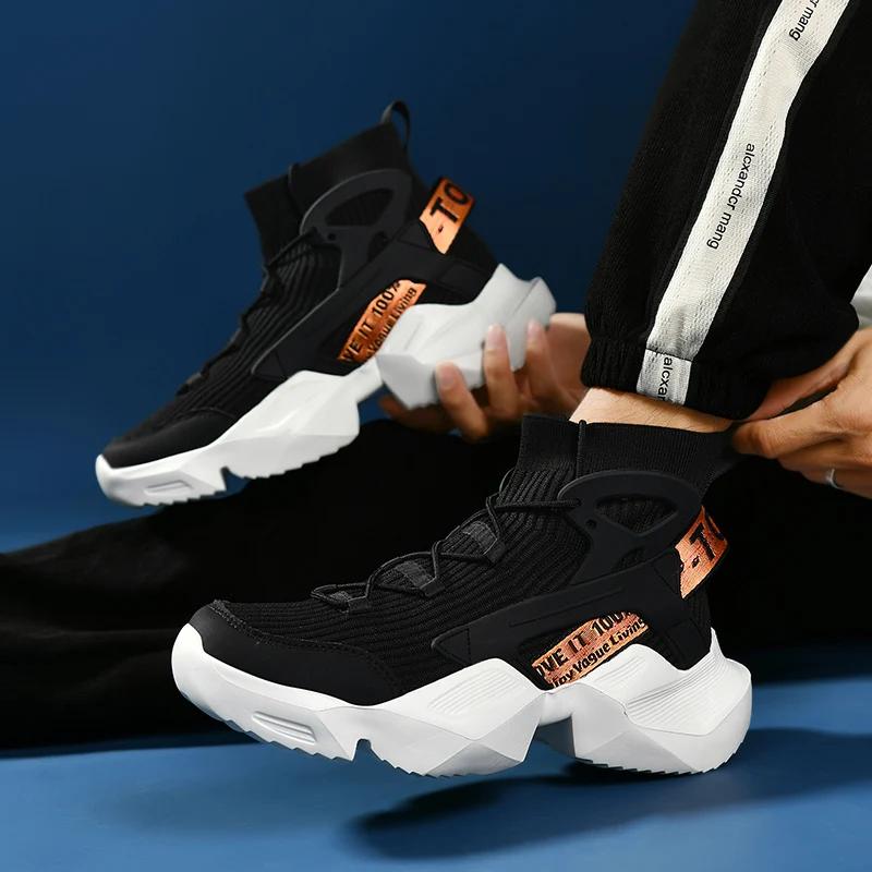 Neue Herren-High-Top-Sneaker Mode Dämpfende Tennisschuhe Atmungsaktive Marken Herren-Laufschuhe Leichte Dicksohlen-Herrenschuhe