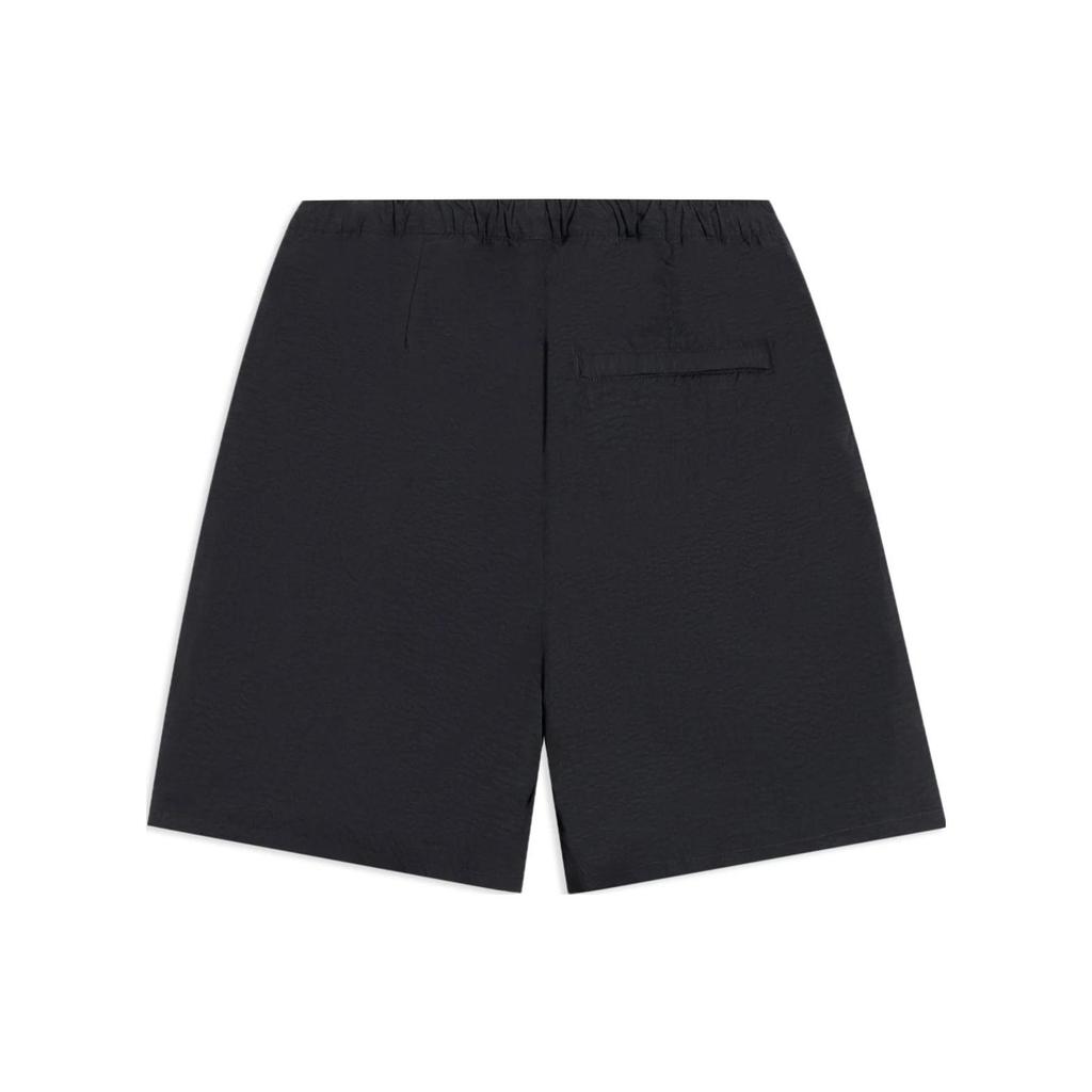 Straight Leg Drawstring Shorts Men Bottoms Black AKSS041-3