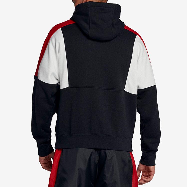 Nike Casual Sport Color Block Hooded Sweatshirt Jacket Men Tops Black AQ2066-010